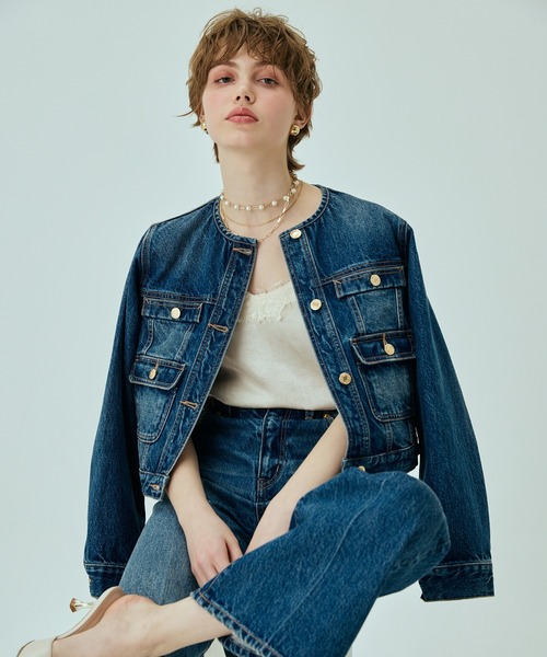 EIMY ISTOIRE（エイミーイストワール）の「ビットデニムパンツ（デニムパンツ・レディース・ブルー/インディゴブルー・24inch/23inch）」の20枚目の写真