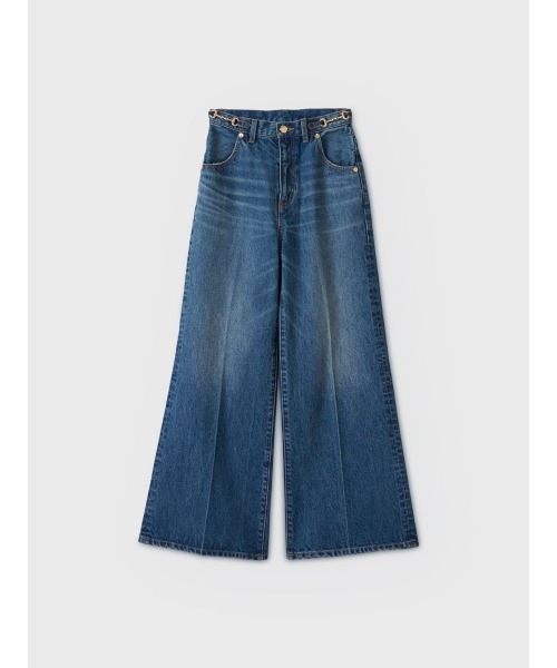 EIMY ISTOIRE（エイミーイストワール）の「ビットデニムパンツ（デニムパンツ・レディース・ブルー/インディゴブルー・24inch/23inch）」の4枚目の写真