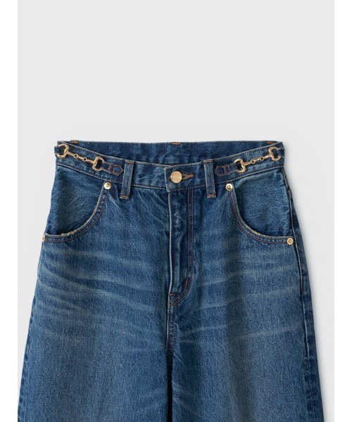 EIMY ISTOIRE（エイミーイストワール）の「ビットデニムパンツ（デニムパンツ・レディース・ブルー/インディゴブルー・24inch/23inch）」の6枚目の写真