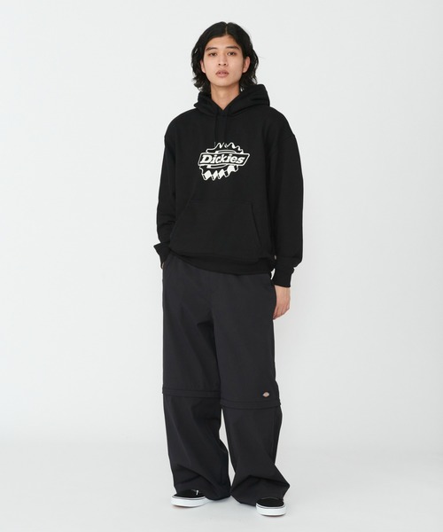 Dickies(ディッキーズ)の「Dickies/ディッキーズ フレンチ テリー アイアンデールフーディー/フード付きパーカー/ロゴパーカー(パーカー・メンズ・ホワイト/ブラック・SMALL/MEDIUM/LARGE/X-LARGE)」の3枚目の写真