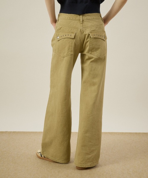 hazyl(ヘイジル)の「Low-rise wide-leg pants/ローライズワイドレッグパンツ(デニムパンツ・レディース・ベージュ/インディゴブルー・MEDIUM/SMALL)」の22枚目の写真