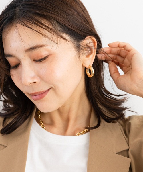 BARNYARDSTORM（バンヤードストーム）の「BARNYARDSTORM / 中空フープピアス（ピアス（両耳用）・レディース・その他2・FREE）」の4枚目の写真