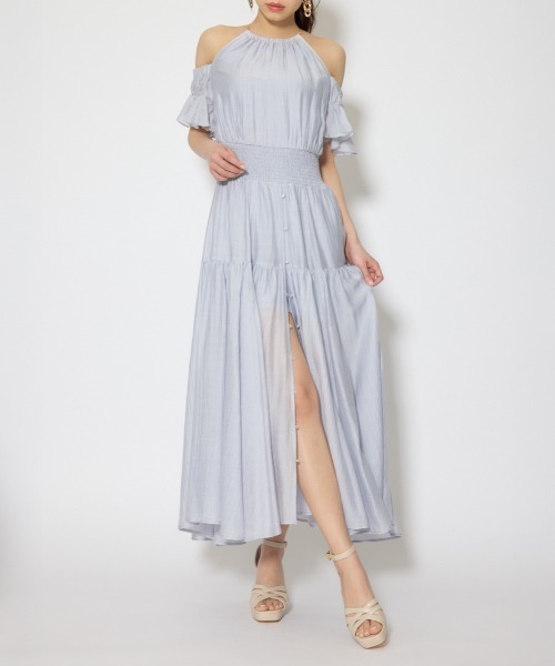 2WAYホルターネックロンパース 春服 夏服（ワンピース）｜rienda