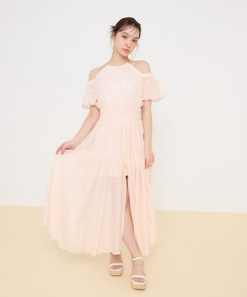 2WAYホルターネックロンパース 春服 夏服（ワンピース）｜rienda