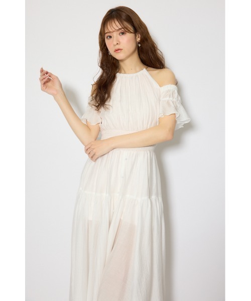 rienda　リエンダ　リバーシブルサテンキャミ　ホワイト　白 rienda（リエンダ） ワンピース 「AKB48 千葉恵里さん・水島美結さん
