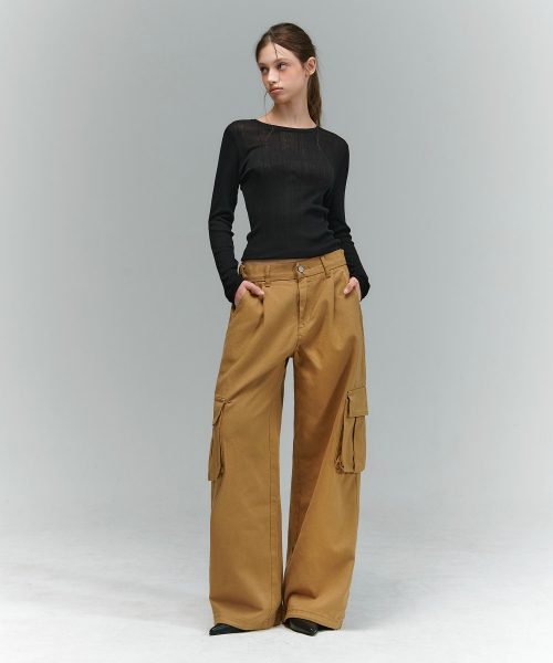 RANDOMOFF（ランダムオフ）の「SLIP SHEER WAVE LONGSLEEVE [BLACK]（Tシャツ/カットソー・レディース・ブラック・ONE SIZE）」の7枚目の写真