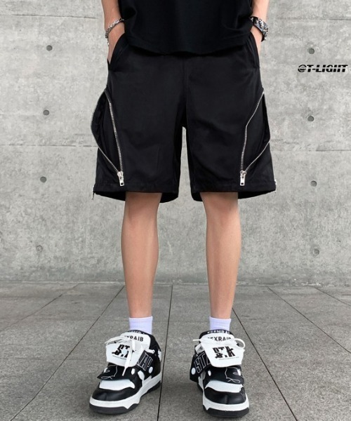 link lot(リンクロット)の「【ウエストゴム】サイドジップギミックイージーショートパンツ(その他パンツ・メンズ・ブラック・L/M)」の3枚目の写真
