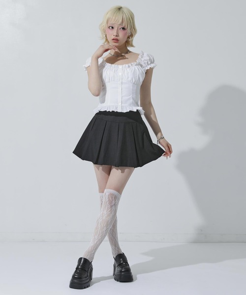 ANAP(アナップ)の「タックミニ スカート(スカート・レディース・ブラック/グレー/ベージュ・F)」の9枚目の写真