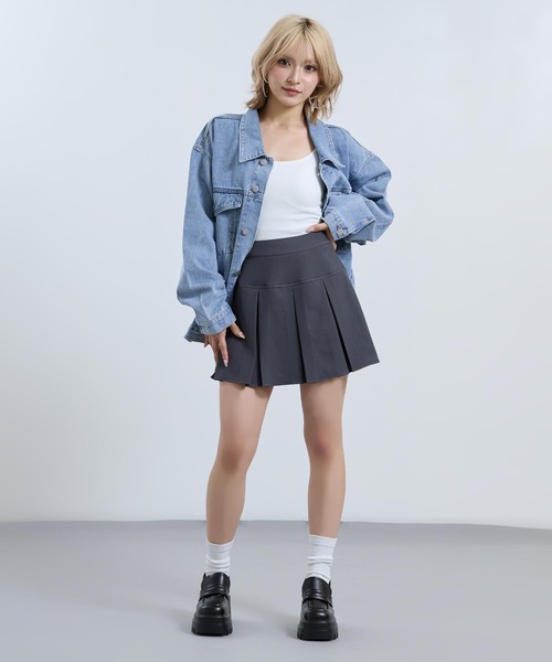 ANAP(アナップ)の「タックミニ スカート(スカート・レディース・ブラック/グレー/ベージュ・F)」の12枚目の写真