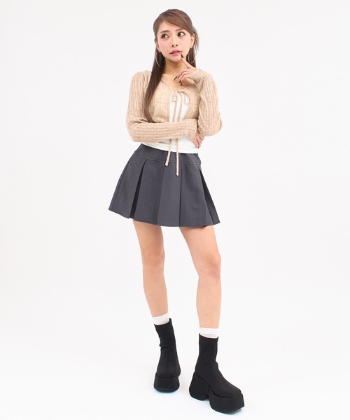 ANAP(アナップ)の「タックミニ スカート(スカート・レディース・ブラック/グレー/ベージュ・F)」の18枚目の写真