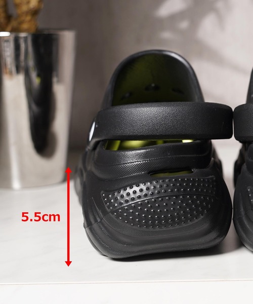 1111clothing（ワンフォークロージング）の「2way ボリュームアップ クロッグサンダル / 2-Way Volume-Up Clog Sandals（サンダル・メンズ・ブラック・S/M/L）」の6枚目の写真