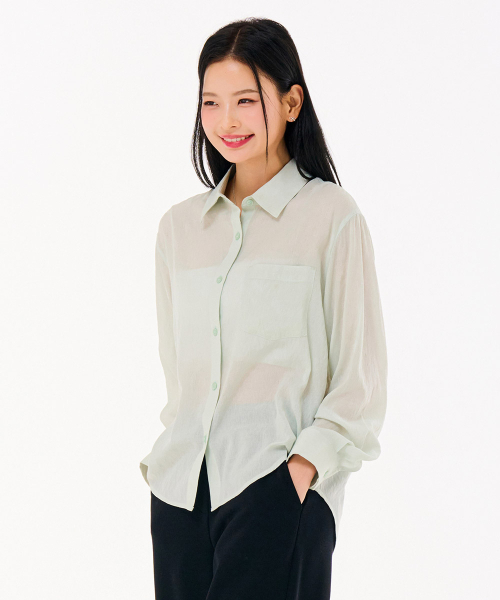 CHASECULT（チェイスカルト）の「レディース シアカラーシャツ-FBRG5471C0S（シャツ/ブラウス・レディース・ミント・85/90）」の2枚目の写真