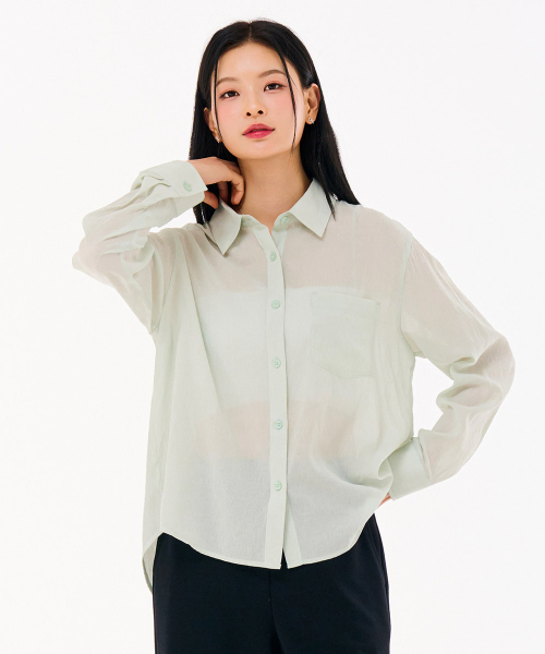 CHASECULT（チェイスカルト）の「レディース シアカラーシャツ-FBRG5471C0S（シャツ/ブラウス・レディース・ミント・85/90）」の4枚目の写真