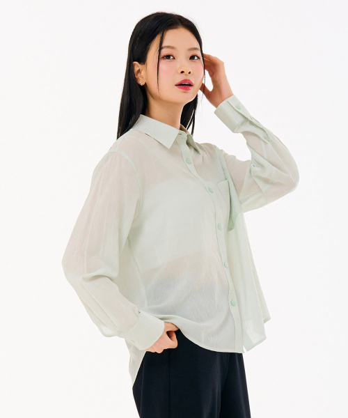 CHASECULT（チェイスカルト）の「レディース シアカラーシャツ-FBRG5471C0S（シャツ/ブラウス・レディース・ミント・85/90）」の5枚目の写真