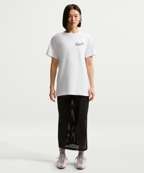 NIKE（ナイキ）の「ナイキ NIKE ナイキ   NSW CLSC BF ARBRSH BTTR T（Tシャツ/カットソー・レディース・ベビーピンク/ホワイト・S/M/L/XL）」の6枚目の写真