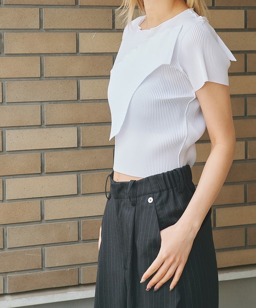 kotohayokozawa(コトハヨコザワ)の「TODO WAVE TINY TOP SHORT SLEEVE(Tシャツ/カットソー・レディース・ホワイト/ブラック・FREE)」の11枚目の写真