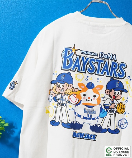 NEW JACK（ニュージャック）の「【セ・リーグ】NEW JACK プロ野球 オーバーサイズTシャツ / Professional Baseball Oversized T-Shirt（Tシャツ/カットソー・メンズ・ブラック系2/ホワイト系3/ブラック系4/ホワイト系5/ブラック系1/ブラック系3/ホワイト系4/ホワイト系1/ホワイト系2/ブラック系5・S/M/L/XL）」の4枚目の写真