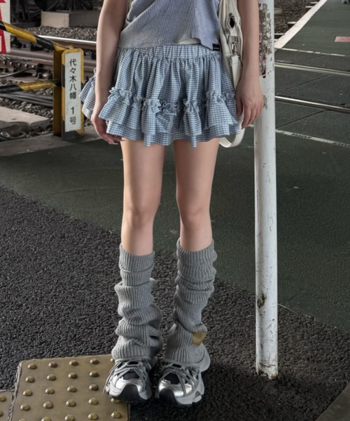 RAY CASSIN（レイカズン）の「【無地 / チェック】レイヤードボリュームミニスカート（スカート・レディース・ホワイト/ブルー系その他2/ブラック・FREE）」の16枚目の写真