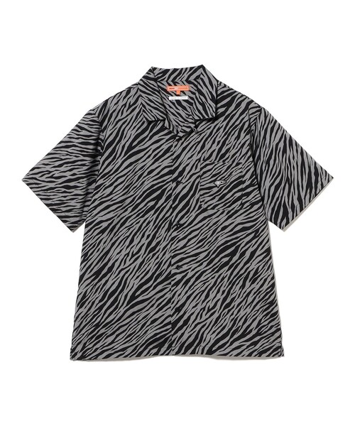 BEAMS GOLF(ビームスゴルフ)の「ORANGE LABEL / ゼブラ柄 フルオープン シャツ(ポロシャツ・メンズ・グリーン/ブラック・M/XL/L)」の10枚目の写真