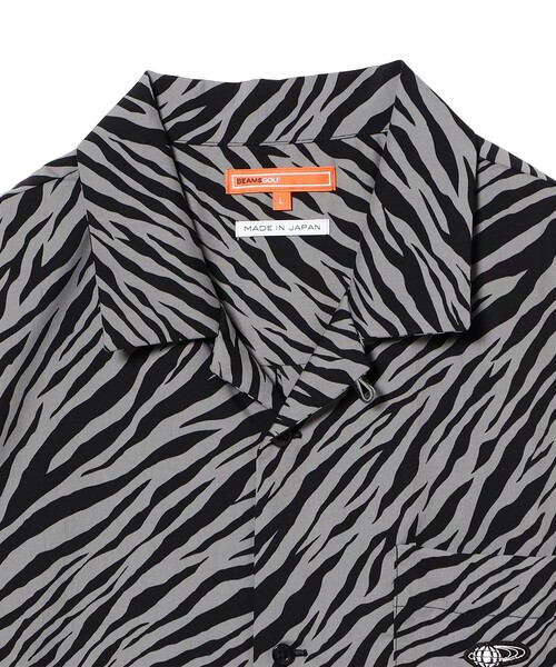 BEAMS GOLF(ビームスゴルフ)の「ORANGE LABEL / ゼブラ柄 フルオープン シャツ(ポロシャツ・メンズ・グリーン/ブラック・M/XL/L)」の11枚目の写真