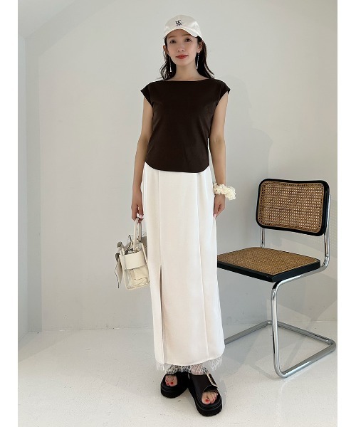 FRAY I.D(フレイアイディー)の「シュシュロゴキャップ(キャップ・レディース・アイボリー/ブラック/ブラウン・F)」の15枚目の写真