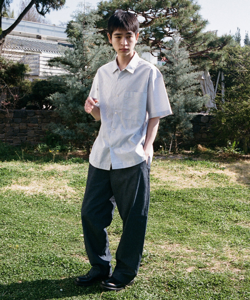 HORLISUN(ホーリーサン)の「Joshua Reverse Stripe Shirt Gray(シャツ/ブラウス・メンズ・その他・LARGE/MEDIUM)」の8枚目の写真