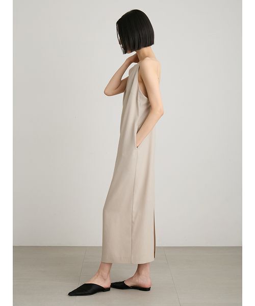 MIESROHE（ミースロエ）の「【LUMISHADE】フロントタックキャミワンピース（ワンピース・レディース・ライトベージュ/ブラウン・1/0）」の21枚目の写真