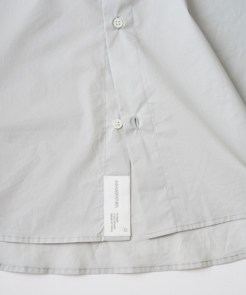 ADAM PATEK(アダムパテック)の「ADAMPATEK/ap embroidery stand collar shirt/タイプライタースタンド半袖ルーズシャツ(AP2615032)(シャツ/ブラウス・レディース・グレー/ダークグレー/ホワイト・1/2)」の15枚目の写真