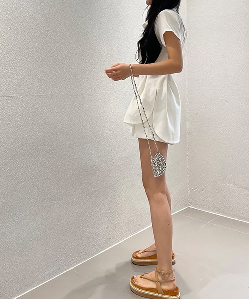 Girly Doll(ガーリードール)の「【セットアップ】サイドボタンデニムシャツ×ミニスカート(セットアップ・レディース・ブラック/ホワイト・F)」の11枚目の写真