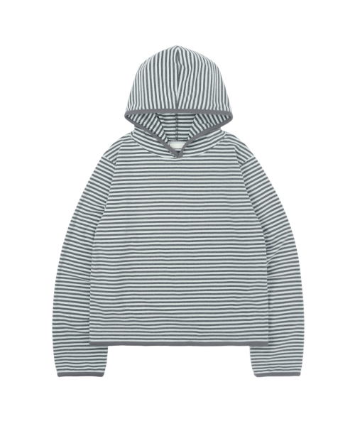 Stripe Taped Hoodie — серая худи с полосатыми лентами
