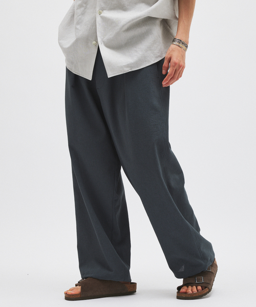 JOURNAL STANDARD(ジャーナルスタンダード)の「EVALET / エバレット ギンガム チェック オーバー パンツ(スラックス・メンズ・コバルトブルー/ブラック/グレー・MEDIUM/LARGE/SMALL)」の7枚目の写真