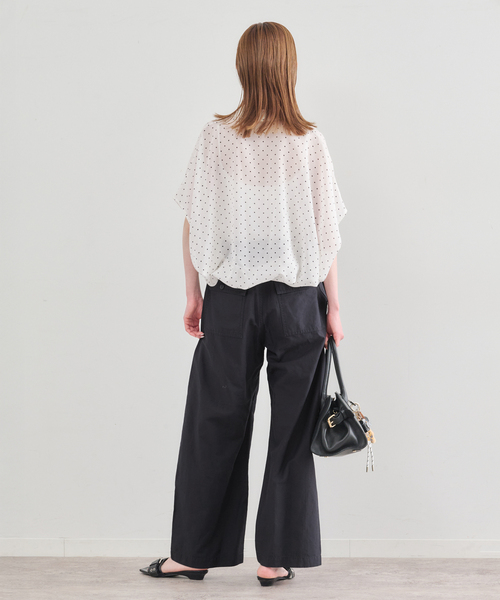 U by SPICK&SPAN(ユーバイスピックアンドスパン)の「《WEB限定 / 追加》襟つきドットブラウス(シャツ/ブラウス・レディース・ブラック・FREE)」の13枚目の写真