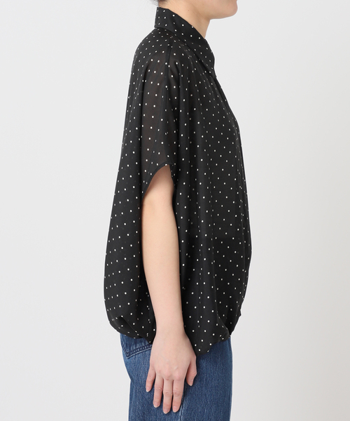 U by SPICK&SPAN(ユーバイスピックアンドスパン)の「《WEB限定 / 追加》襟つきドットブラウス(シャツ/ブラウス・レディース・ブラック・FREE)」の22枚目の写真