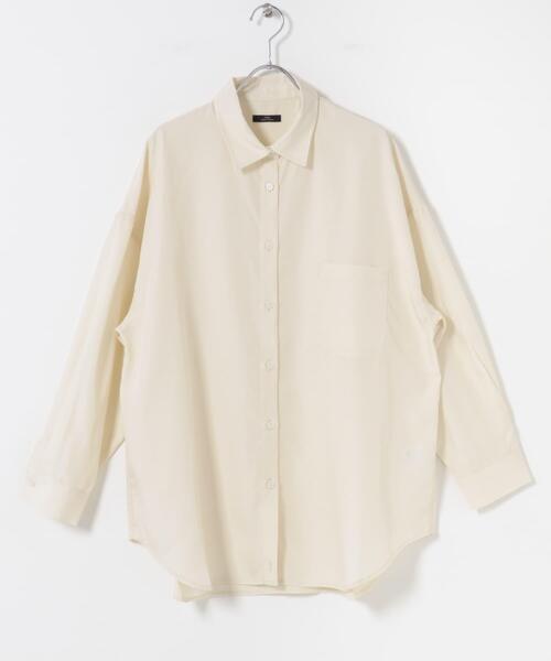 ITEMS URBANRESEARCH(アイテムズ アーバンリサーチ)の「REFINED LINEN 2WAYシャツ(シャツ/ブラウス・レディース・ブラウン/ブルー/オフホワイト・FREE)」の9枚目の写真