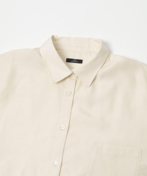 ITEMS URBANRESEARCH(アイテムズ アーバンリサーチ)の「REFINED LINEN 2WAYシャツ(シャツ/ブラウス・レディース・ブラウン/ブルー/オフホワイト・FREE)」の10枚目の写真