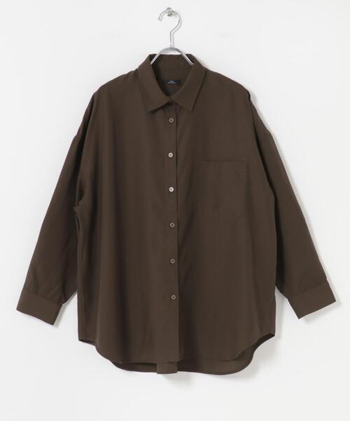 ITEMS URBANRESEARCH(アイテムズ アーバンリサーチ)の「REFINED LINEN 2WAYシャツ(シャツ/ブラウス・レディース・ブラウン/ブルー/オフホワイト・FREE)」の18枚目の写真