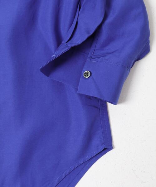 ITEMS URBANRESEARCH(アイテムズ アーバンリサーチ)の「REFINED LINEN 2WAYシャツ(シャツ/ブラウス・レディース・ブラウン/ブルー/オフホワイト・FREE)」の5枚目の写真