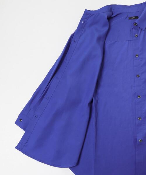 ITEMS URBANRESEARCH(アイテムズ アーバンリサーチ)の「REFINED LINEN 2WAYシャツ(シャツ/ブラウス・レディース・ブラウン/ブルー/オフホワイト・FREE)」の6枚目の写真
