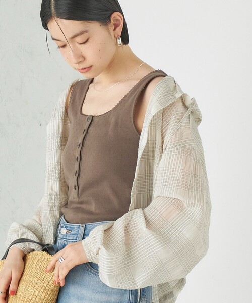 Wai＋:〈手洗い可能〉アイレット ヘンリー タンクトップ（タンクトップ