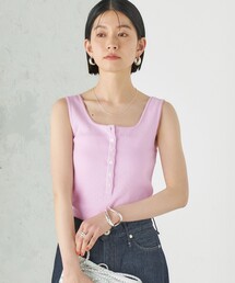 Wai+:〈手洗い可能〉アイレット ヘンリー タンクトップ