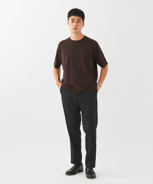 EDIFICE(エディフィス)の「マイクロ ボーダー ニット Tシャツ(ニット/セーター・メンズ・ライトグレー/ブラック・SMALL/MEDIUM/LARGE)」の18枚目の写真