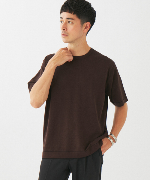 EDIFICE(エディフィス)の「マイクロ ボーダー ニット Tシャツ(ニット/セーター・メンズ・ライトグレー/ブラック・SMALL/MEDIUM/LARGE)」の21枚目の写真