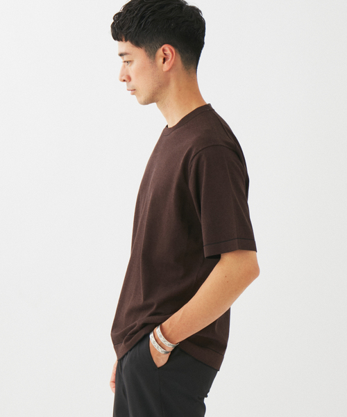 EDIFICE(エディフィス)の「マイクロ ボーダー ニット Tシャツ(ニット/セーター・メンズ・ライトグレー/ブラック・SMALL/MEDIUM/LARGE)」の22枚目の写真