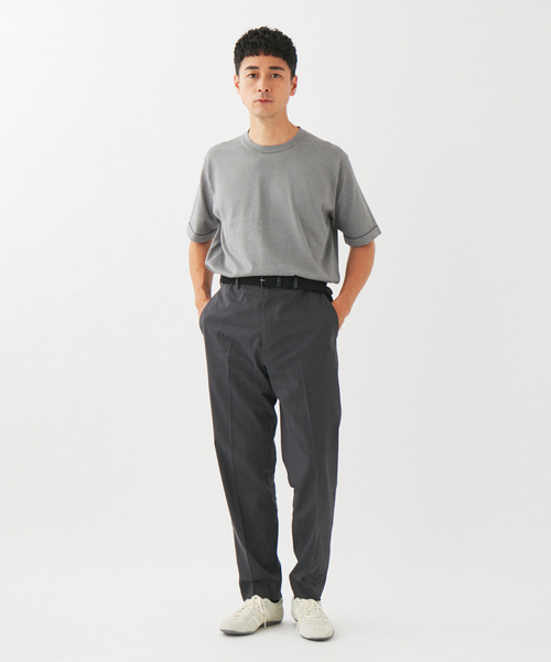 EDIFICE(エディフィス)の「マイクロ ボーダー ニット Tシャツ(ニット/セーター・メンズ・ライトグレー/ブラック・SMALL/MEDIUM/LARGE)」の9枚目の写真