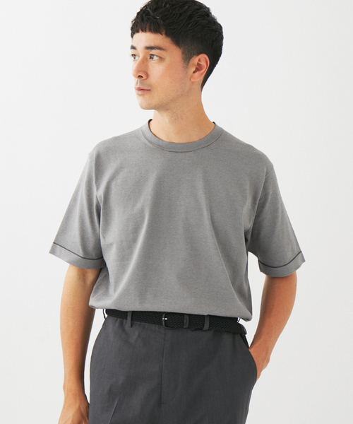 EDIFICE(エディフィス)の「マイクロ ボーダー ニット Tシャツ(ニット/セーター・メンズ・ライトグレー/ブラック・SMALL/MEDIUM/LARGE)」の10枚目の写真