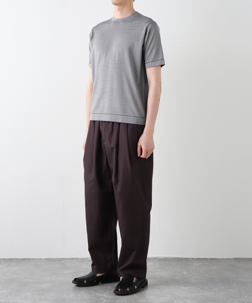 EDIFICE(エディフィス)の「マイクロ ボーダー ニット Tシャツ(ニット/セーター・メンズ・ライトグレー/ブラック・SMALL/MEDIUM/LARGE)」の15枚目の写真