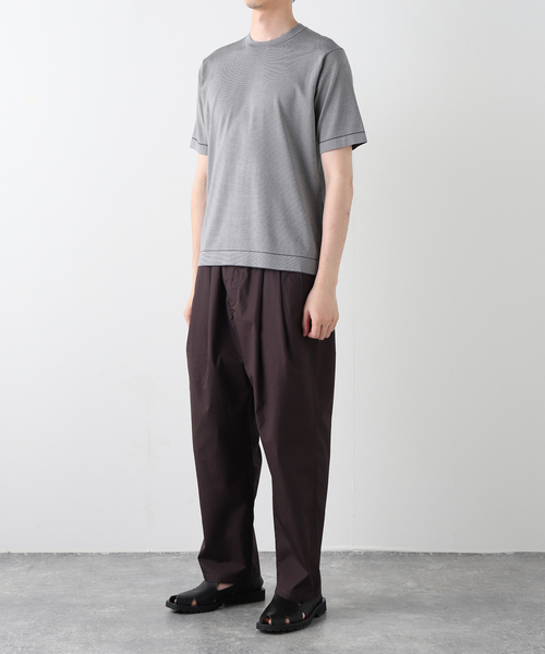 EDIFICE(エディフィス)の「マイクロ ボーダー ニット Tシャツ(ニット/セーター・メンズ・ライトグレー/ブラック・SMALL/MEDIUM/LARGE)」の16枚目の写真