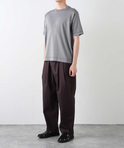 EDIFICE(エディフィス)の「マイクロ ボーダー ニット Tシャツ(ニット/セーター・メンズ・ライトグレー/ブラック・SMALL/MEDIUM/LARGE)」の17枚目の写真