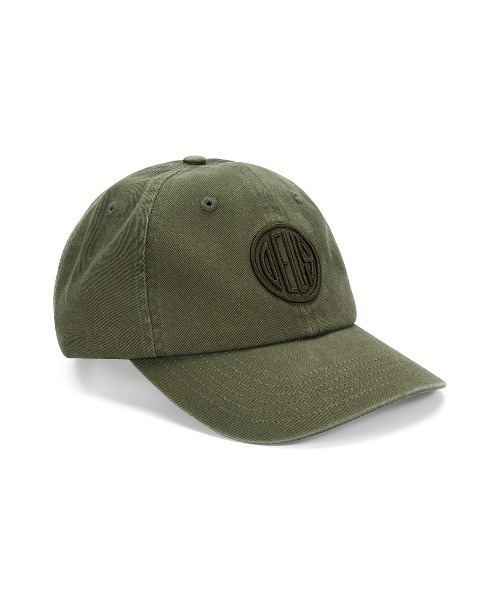 DEUS EX MACHINA(デウスエクスマキナ)の「PILL LOGO DAD CAP コットン素材 6パネルキャップ(キャップ・メンズ・カーキ/ブルー・OS)」の1枚目の写真