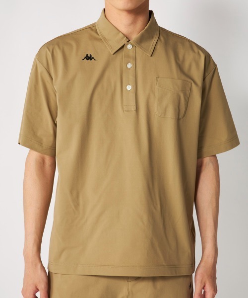 Kappa(カッパ)の「セットアップ 上下2点セット(シャツ/ブラウス・メンズ・ベージュ/ブラック・MEDIUM/X-LARGE/LARGE)」の6枚目の写真